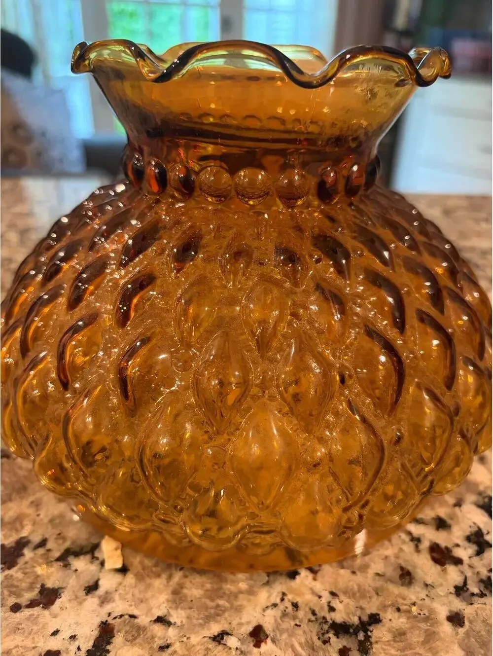 Amber Hopnail glass shade